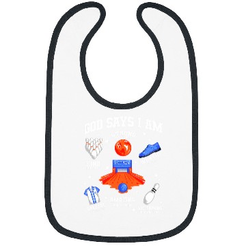Discover Sport Bowling God Says I Am Bowling Lover Men Women Christian Bibs
