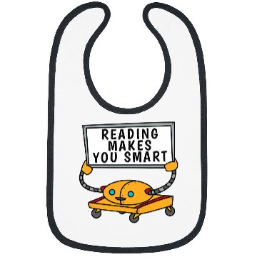 Discover Book Fun Reading Makes You Smart Robot Bibs