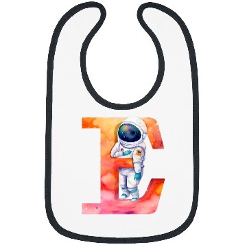 Discover Astronaut Job Space Astronaut Letter E Name Monogram Initial Galaxy Planet Bibs