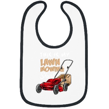 Discover Lawn Mower Fun Guy Gardener Funny This Is My Lawn Mowing Bibs