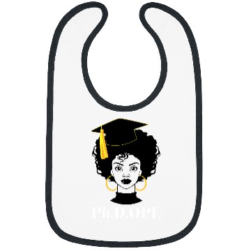 Discover Black PhD Graduate Melanin Doctor Graduation PhD Degree Bibs