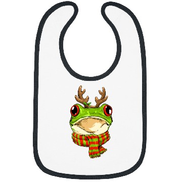 Discover Frog Pet Christmas Frog Toad Santa Clause Reindeer xmass Frog Lover041 Bibs