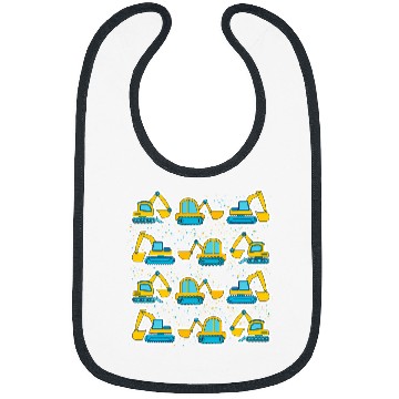Discover Excavator Fun Vehicles Construction Work Kids Boys Toddlers Bibs