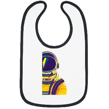 Discover Astronaut Job Space Helmet Man Reflective Visor Orange Gift Idea Bibs