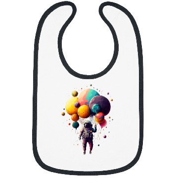 Discover Astronaut Job Space Balloons Moon Mars Planets Astronaut 3 Bibs