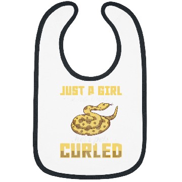 Discover Python Pet Just A Girl Who Loves Their Pets Curled Funny Ball Python Bibs