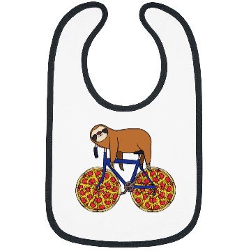 Discover Sloth Pet Gift Pizza Cycling Theme Jersey Bibs