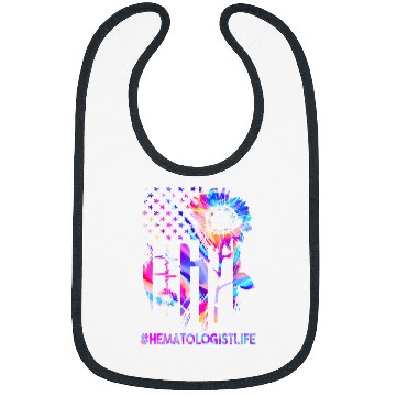 Discover nurses Job Hematologist Color FLAG Sunflower nurses nursess day Bibs
