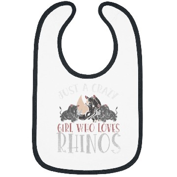 Discover Rhino Pet Rhinoceros Animal Lover Just A  Girl Who Loves Rhinos Bibs