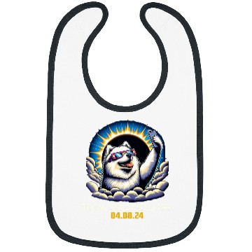 Discover Samoyed Pet Dog Selfie Solar Eclipse Bibs
