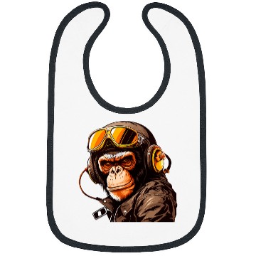 Discover Gorilla Pet Monkey Ape In Jacket Sunglasses Pilot Flight Racing Bibs