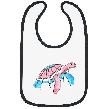 Discover Turtle Pet LGBT Transgender Pride Trans Flag Sea Turtle Subtle Bibs