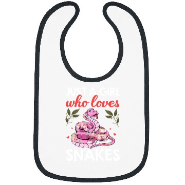 Discover Python Pet Snake Lover Art For Women Girls Ball Python Coral Reptile Bibs