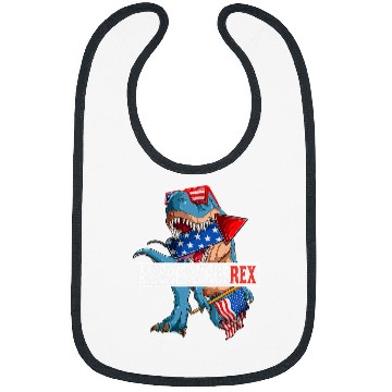 Discover Dinosaur Pet Amerisaurus TRex Men Boys Fourth 4th Of July Bibs