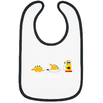Discover Dinosaur Pet Solid Liquid Gas Funny Dinosaur State Science Bibs