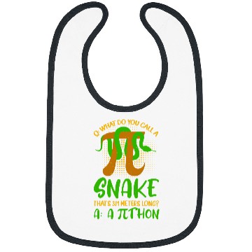 Discover Python Pet Pithon Pi Symbol Funny Math Teacher Bibs