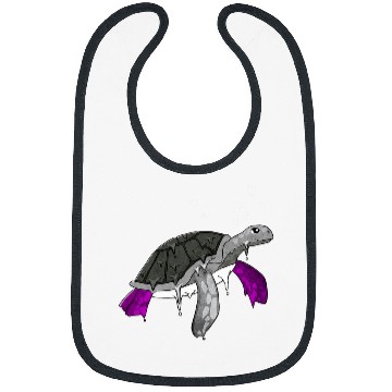 Discover Turtle Pet LGBT Asexual Pride Ace Flag Sea Turtle Subtle Bibs