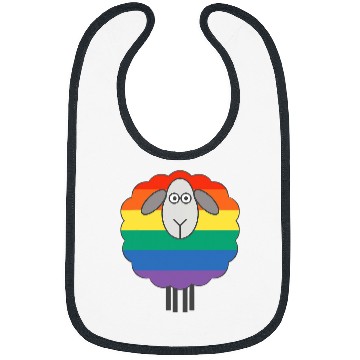 Discover Sheep Pet Rainbow Pride Flag Patterned Bibs