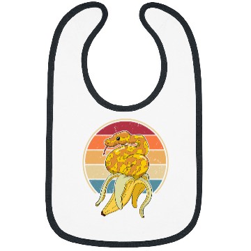 Discover Python Pet Retro Pythonidae Snake Owner Snake Lover Banana Ball Python Bibs