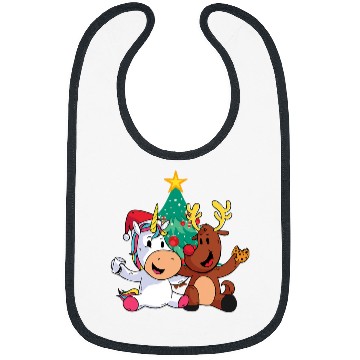 Discover Unicorn Pet cute Christmas motif reindeer unicorn Christmas tree Bibs