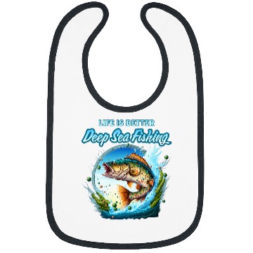 Discover Fishing Fun Deep Sea Fishing Sea Ocean Fish Trout Calico Bass Bibs