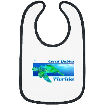 Discover Turtle Pet Coral Gables Florida Swimming Sea Bibs