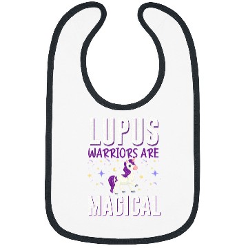 Discover Unicorn Pet Lupus Warrior Ribbon Purple Fighting Lupus Awareness Bibs