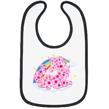Discover Unicorn Pet Pattern Rainbow Unicorn Art September International Dot Day Bibs