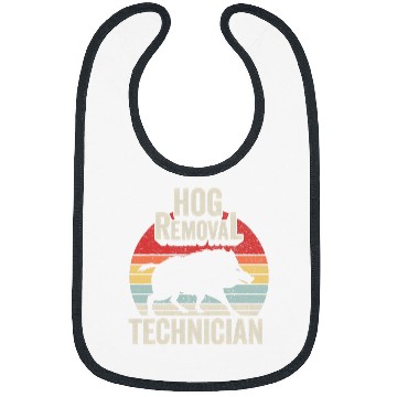 Discover Pig Pet Vintage Retro Hog Removal Technician Pig Boar Hunting 99 Bibs