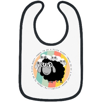 Discover Sheep Pet Funny Black Sheep Of The Family Rainbow Pride Kawaii Animal Bibs