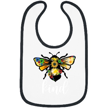 Discover Autism Puzzle Bee Kind Sunflower Bibs