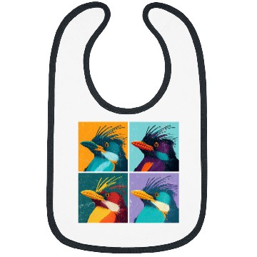 Discover Penguin Pet Macaroni Penguin Pop Art Design Illustration Colorful Animal 01 Bibs