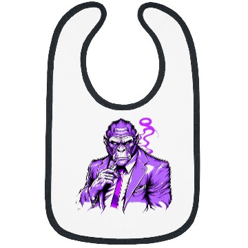 Discover Gorilla Pet Cool Boss Chimpanzee Thinking Ape Monkey Gorilla Bibs