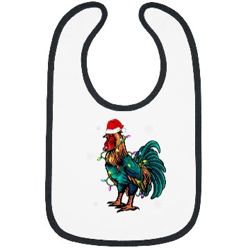 Discover Chicken Pet christmas lights led santa hat christmas lover Bibs
