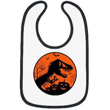 Discover Dinosaur Pet Halloween Night Pumpkin JackOLantern TRex 8 Bibs