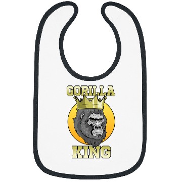 Discover Gorilla Pet King With Crown Monkey Ape Bibs