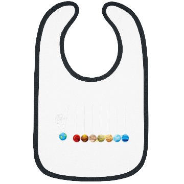 Discover Astronaut Job Planets Spaceman Funny Space Dwarf Solar System Bibs