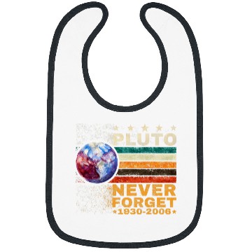 Discover Astronaut Job Pluto Never Forget Watercolor Retro Style Space Science Bibs