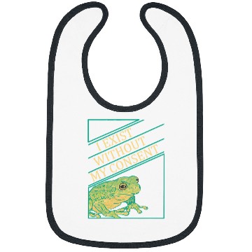 Discover Frog Pet I Exist Without My Consent Funny Frog Toad Bibs