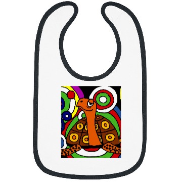 Discover Turtle Pet Smiletodaytees Cute Artistic Box Turtle Abstract Art Bibs