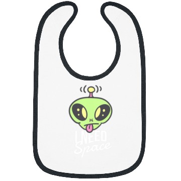 Discover Aliens UFO I Need Space Funny Alien UFO Extraterrestrial Life Universe Bibs