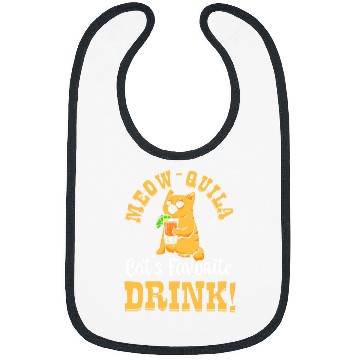 Discover Funny Tequila Drinking Cat Lover Salt Lime Bartender Drink 25 Bibs
