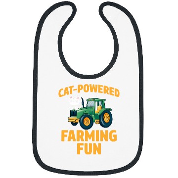 Discover Tractor Fun Farming Farm Tractor Cat Lover Drive Farmer Pet Owner Driver 3 Bibs
