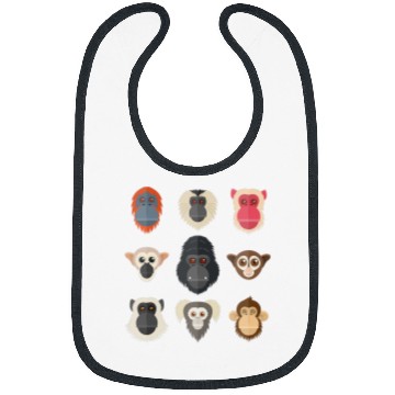 Discover Gorilla Pet Squirrel Lover Monkey Chimpanzee Gorilla Spider Monkey Squirrel Monkey 7 Bibs