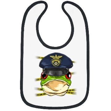 Discover Frog Pet Police Pond Frog Amphibian Animal Lover 106 Bibs