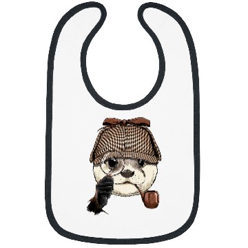 Discover Otter Pet Otters Detective Sea Otter Spy Investigator Animal Bibs
