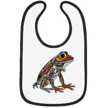 Discover Frog Pet Native American Indian Style Art Pacific Northwest 9 Bibs