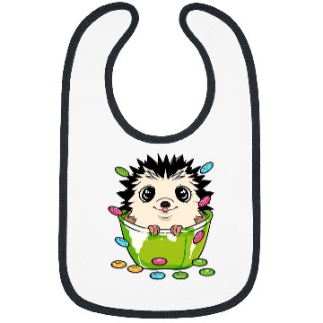 Discover Hedgehog Pet Cereal Cute Animal Lover Bibs