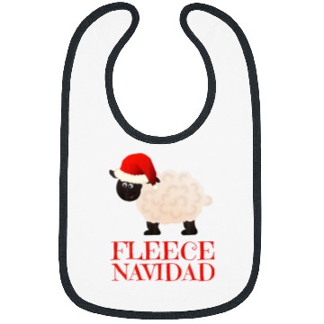 Discover Sheep Pet Funny Feliz Navidad Pun Sheep Fleece Navidad Bibs