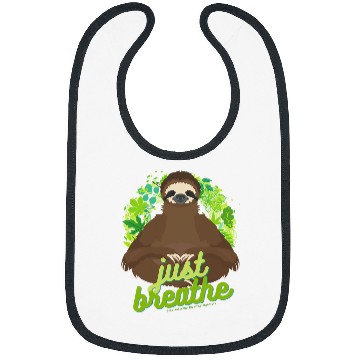 Discover Sloth Pet Gift Zen Meditating Sloth Breathe Mindfulness Compassion Kindness Bibs